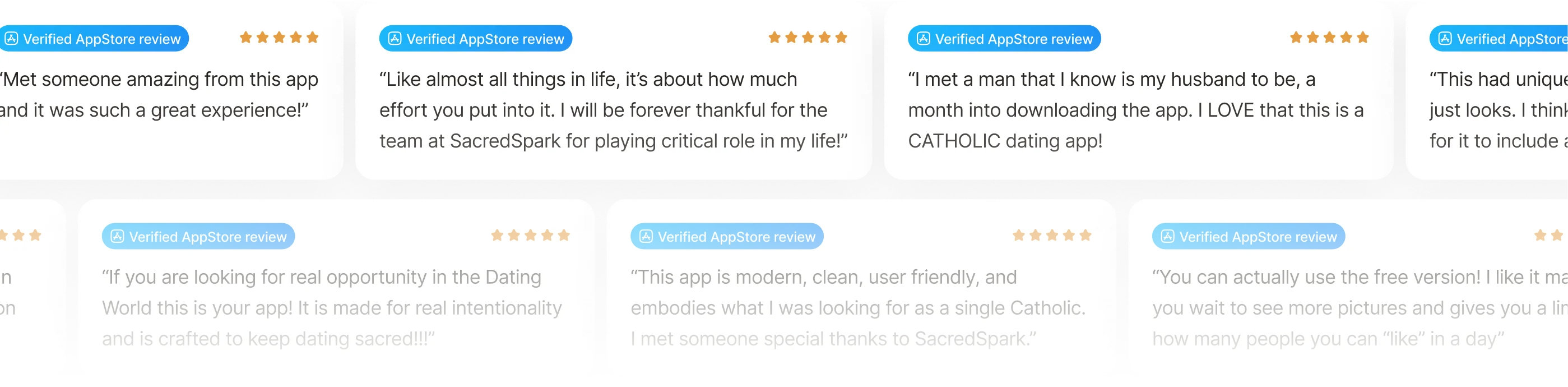 More verified App Store reviews from SacredSpark members